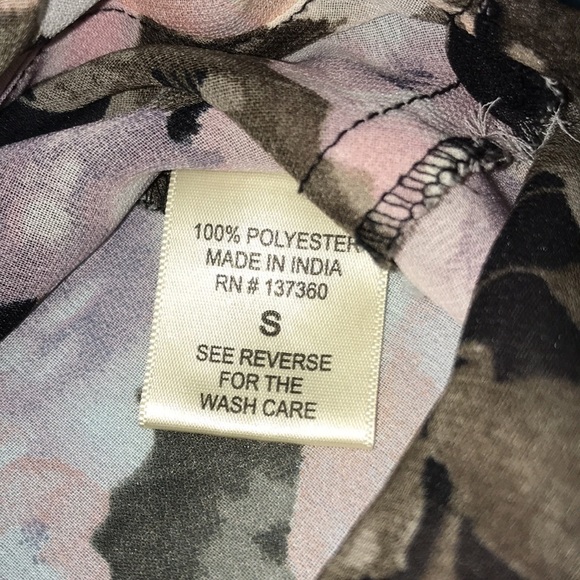 LOVE 4 TRUTH floral wrap semi sheer snap closure hi-low tunic NEW size S - Picture 6 of 10